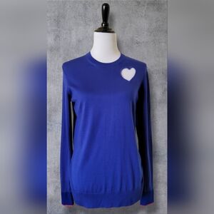 Proenza Schouler Heart Cutout Pullover Blue M